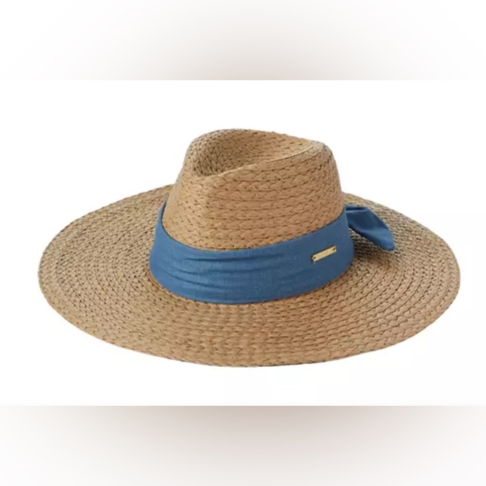 NWT Vince Camuto LALA Tie Denim Band Panama Hat